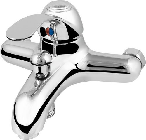 WELLWATER Einhebelmischer für das Waschbecken aus Messing, verchromt in Silber - Bild 1