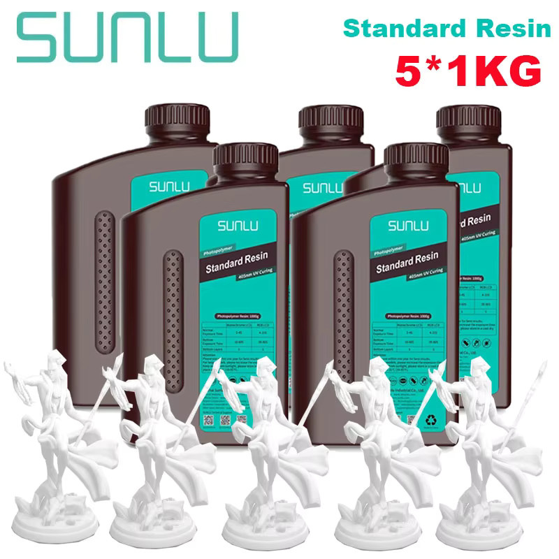 SUNLU Photopolymerharz Weiß, 1 kg, ABS-ähnliches Standard- und wasserlösliches UV-härtendes Harz für 405 nm Anwendungen - Bild 4