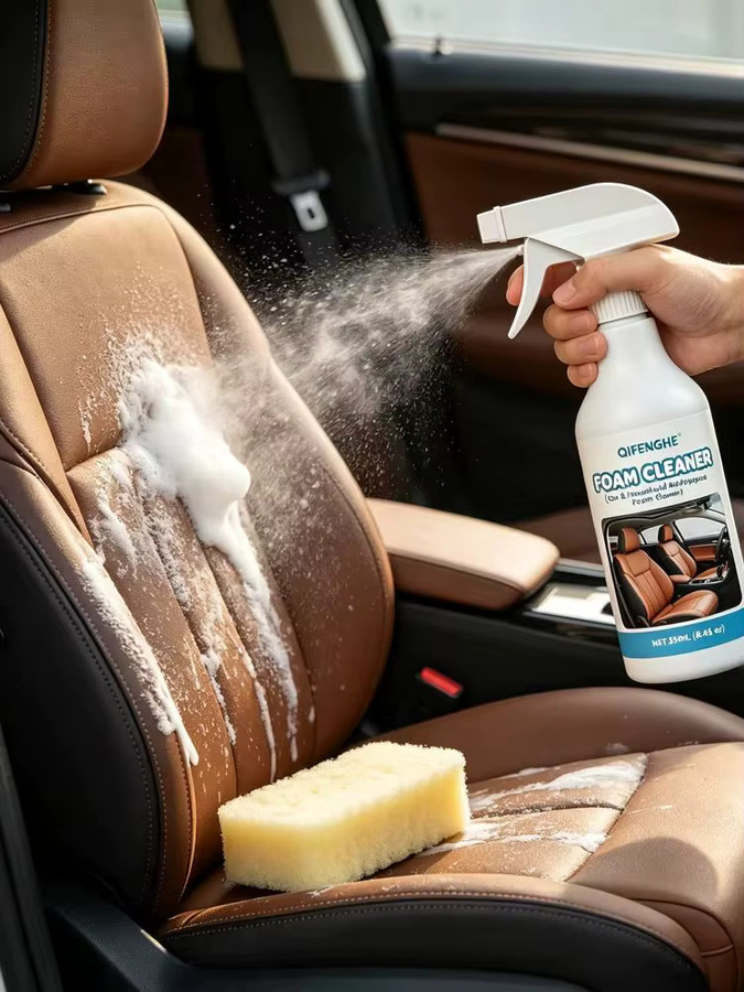 QIFENGHE Mehrzweck-Schaumreiniger-Spray in Weiß für die schnelle und rückstandsfreie Reinigung von Autoinnenräumen und Haushaltsflächen - Bild 7