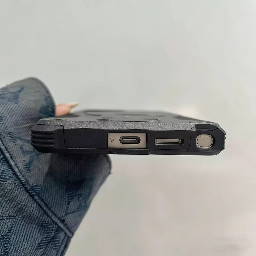 Magnetische Klappbare Armor Matte Hülle für Samsung Galaxy S26 S25 S24 Ultra Plus FE A57 A37 A56 A55 A54 A36 A35 A16 A06 A17 A07 Cover in Schwarz oder Grau - Bild 3