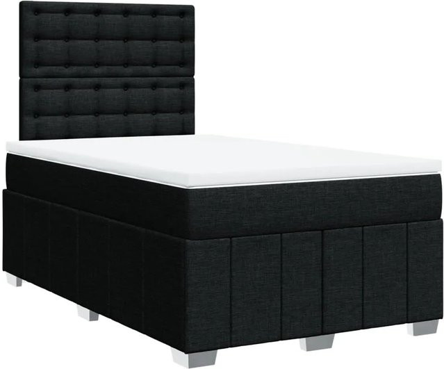 vidaXL Boxspringbett mit Matratze Hybrid-Design in Schwarz, B/T: 120 x 190 cm - Bild 1