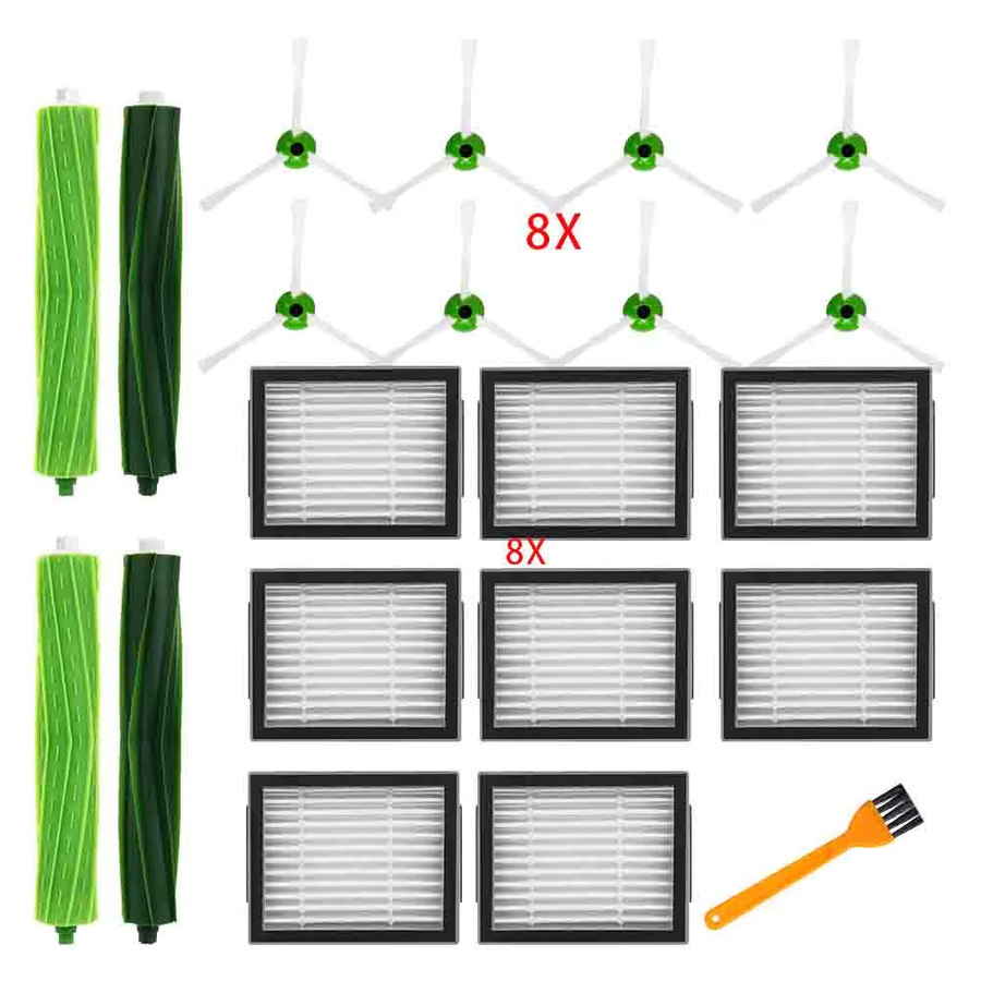 Ersatzteil-Set für iRobot Roomba i3, i4, i6, i7, i8, E5, E6, E7 Saugroboter mit Hauptbürste, Seitenbürste und HEPA-Filter - Bild 5