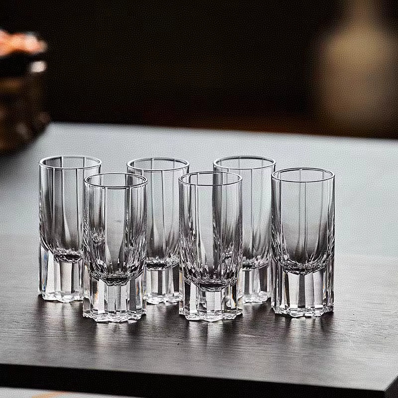 Elegantes Kristall-Schnapsglas für Whisky und Tequila, transparent, 25 ml - Bild 3