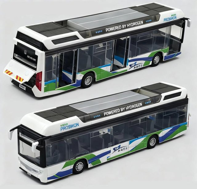 Linyi toy car Elektro Flughafen Geschäftsbus, Metall, mit Sound und Licht, 1:32, ab 14 Jahren - Bild 1