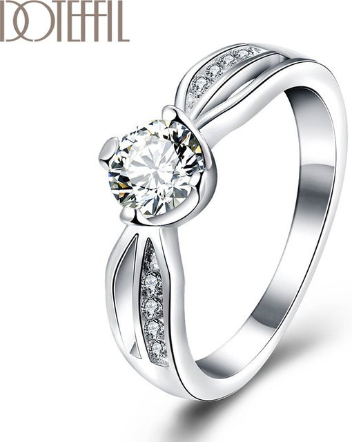 DOTEFFIL Ring, Silber, Zirkonia, Kristall, Damen - Bild 1