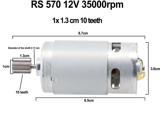Bind Getriebe Spielzeugautomotor, 12V - Bild 1