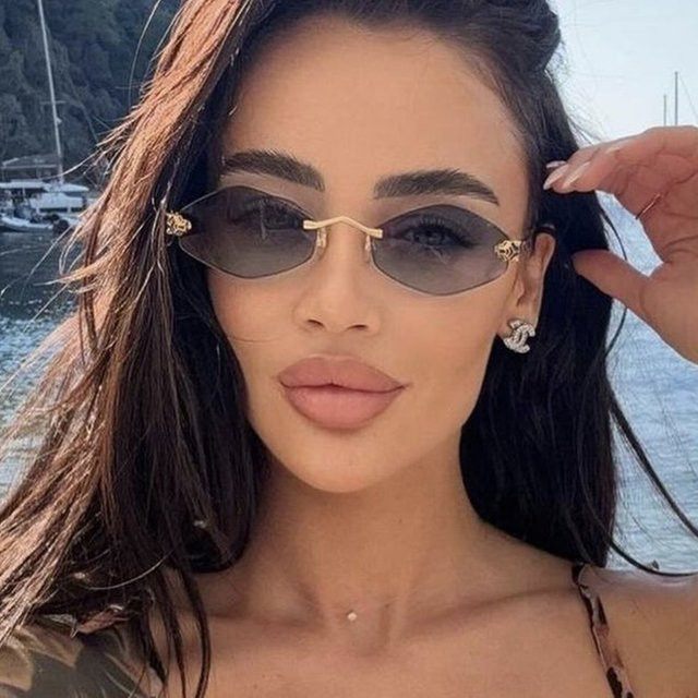 Julyrays Sonnenbrille randlos, Metall, Damen, unregelmäßige Raute - Bild 1
