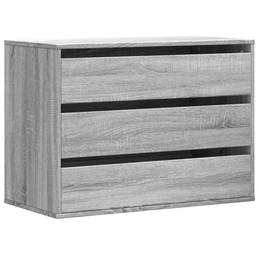 vidaXL Kommode Grau Sonoma aus Holzwerkstoff B/T/H: 80 x 41 x 58 cm - Bild 2