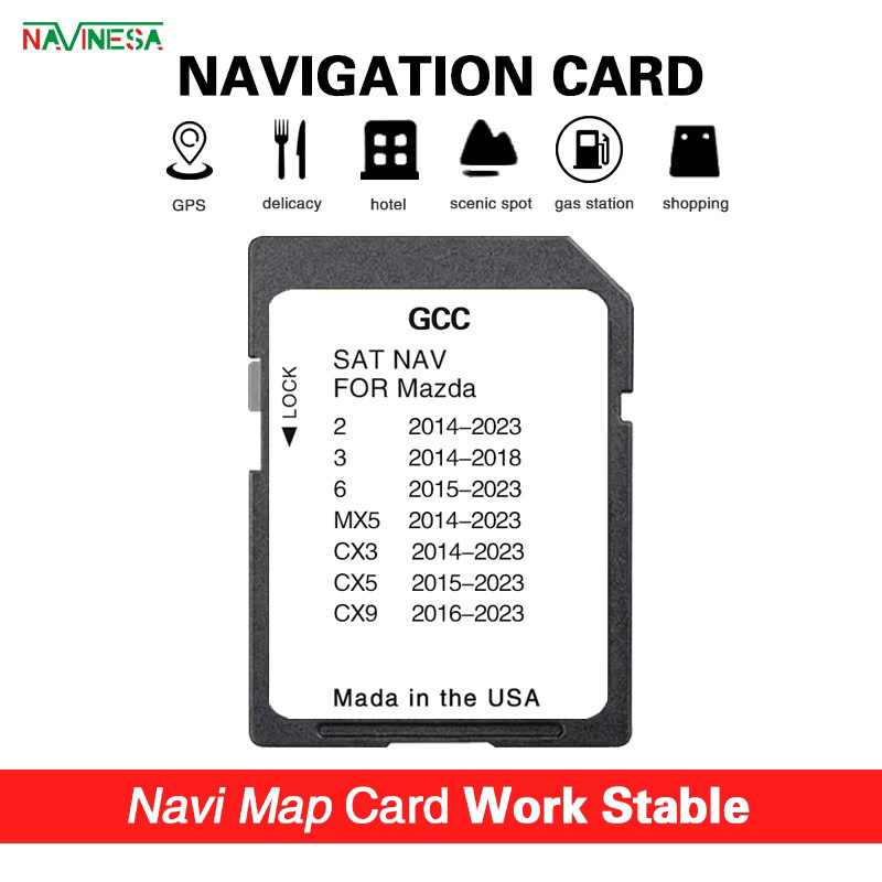 Mazda SD-Speicherkarten-Navigationssystem GPS-Karten 2024 für GCC Gulf Area Middle East Modelle Mazda 2, 3, 6, MX5, CX5 und CX9 - Bild 2