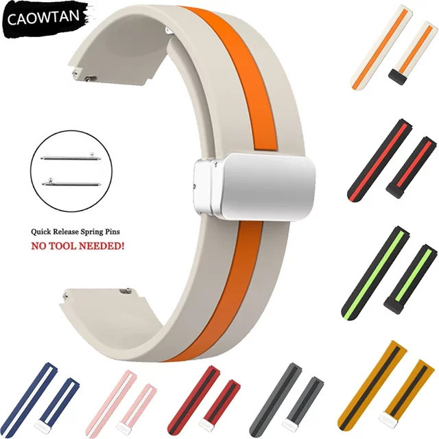 CAOWTAN Uhrenarmband Silikon, Weiß, Unisex - Bild 1