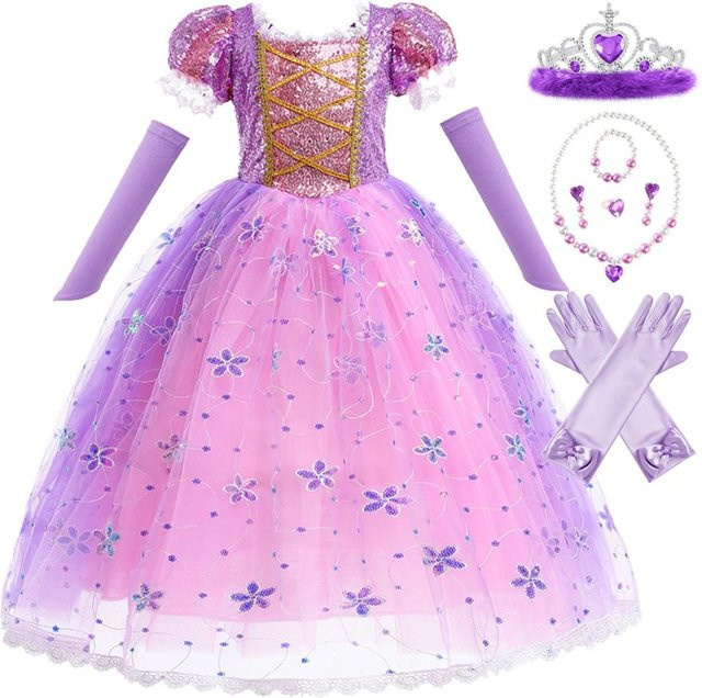 Disney Tangled Rapunzel Prinzessin Kostüm, Kleid, ab 2 Jahren - Bild 1