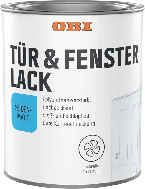 OBI PU Fenster- und Türenlack Anthrazit RAL 7016 seidenmatt, wasserbasiert, 0,75 l - Bild 1