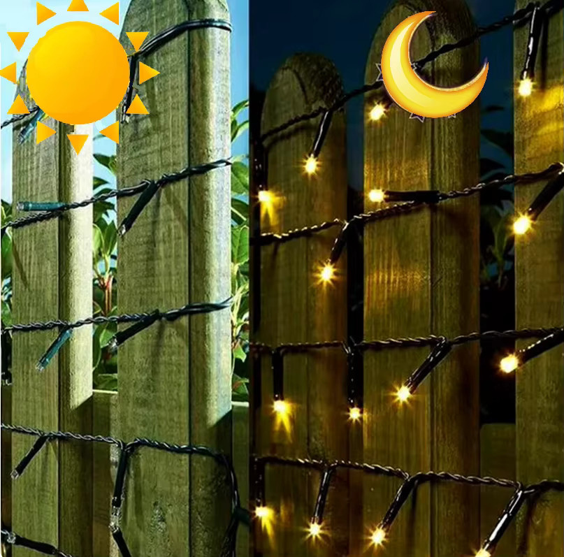 ZTree Solar-Lichterkette für den Außenbereich mit 100 LEDs, wasserdichte Solar-Weihnachtsbeleuchtung mit 8 Modi für Garten, Terrasse und Bäume - Bild 3