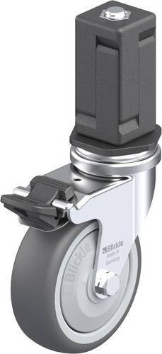 Blickle LRA-PATH 75KF-FI-EV05 Lenkrolle mit Feststeller in Grau und Silber, Rad-Durchmesser: 75 mm, Tragfähigkeit: 75 kg - Bild 1