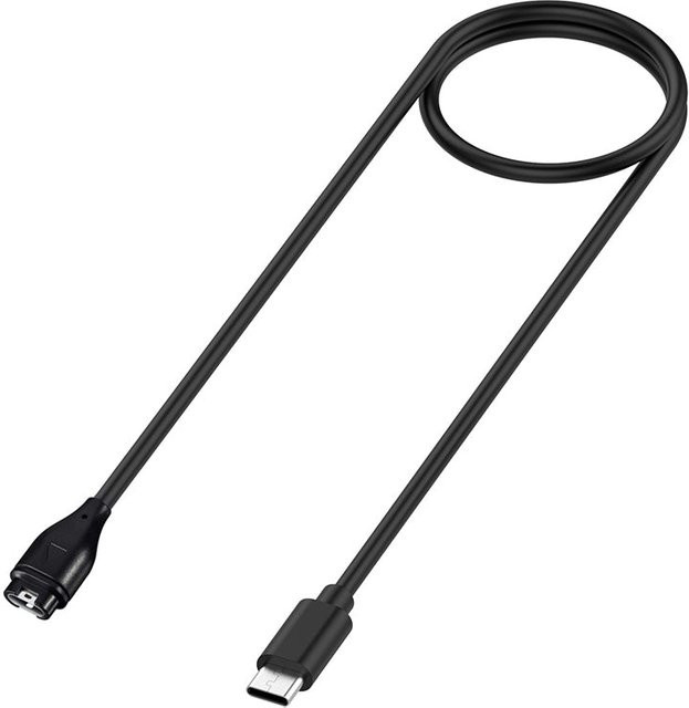 Techsuit TGC2 Ladekabel für Garmin Watch Fenix und vivoactive Serie, USB-C, Schwarz - Bild 1