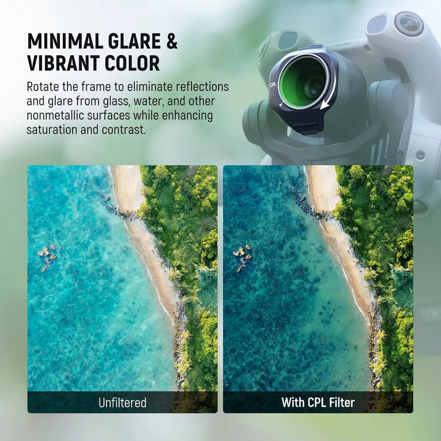 NEEWER CPL-Filter verstellbarer zirkular polarisierender Polarisator-Linsenfilter für DJI Mini 5Pro Drohne - Bild 3
