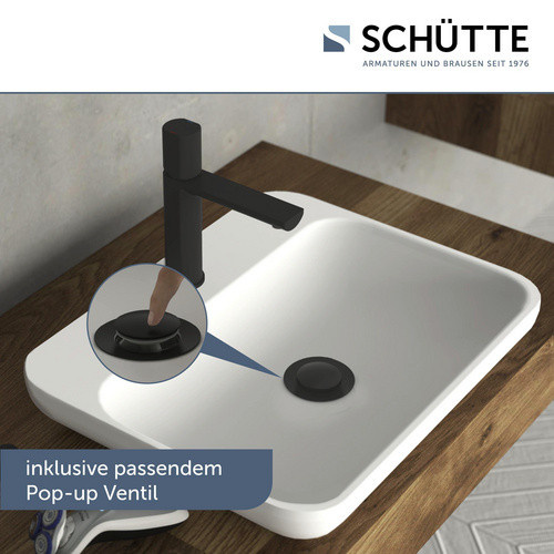 Schütte Waschtischarmatur New York Einhebelmischer mit Pop-up-Abfluss in Mattschwarz - Bild 5