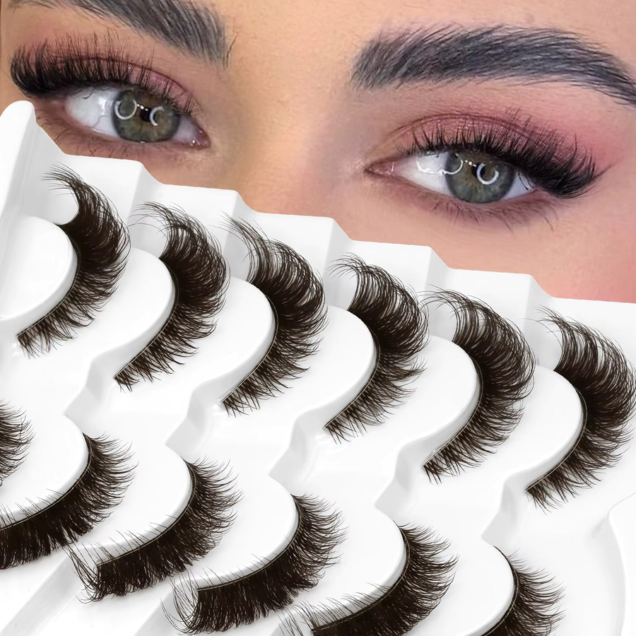 VELTRINAY Künstliche Wimpern, braun, Unisex - Bild 2