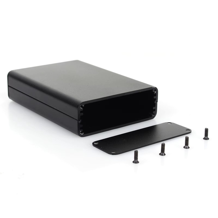 VBESTLIFE Aluminium Instrumentengehäuse für Elektronikprojekte in Schwarz, B/T/H: 100 x 71 x 25 mm - Bild 2