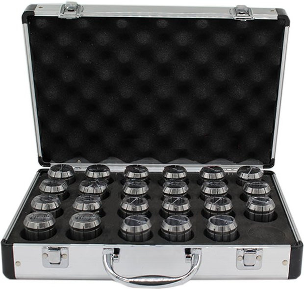 ER Federspannzangenfutter Set in Silber für CNC-Fräswerkzeughalter und Graviermaschinen, Präzision 0,005 mm bis 0,008 mm, passend für ER11 ER16 ER20 ER25 ER32 ER40 - Bild 1
