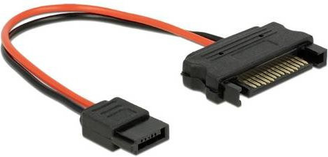 Delock SATA Festplatten Anschlusskabel Schwarz Rot 0,1 m - Bild 1