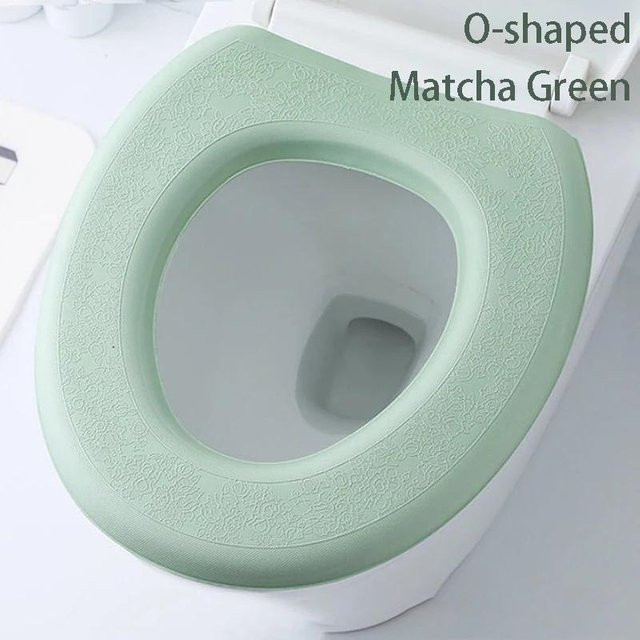 Yiran Furniture Waschbarer Toilettensitzbezug aus Schaumstoff in Grün mit V-förmigem Ausschnitt - Bild 1