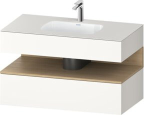 Duravit Qatego Einbauwaschtisch-Möbel-Set in Weiß Matt, B/T/H: 100 x 55 x 60 cm - Bild 1