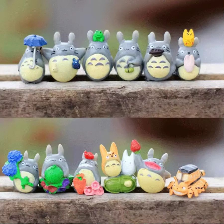12er Set Totoro Anime Figuren von Bandai aus PVC in Multicolor als niedliche Mini Statuen und Sammlerstücke für Kinder - Bild 2