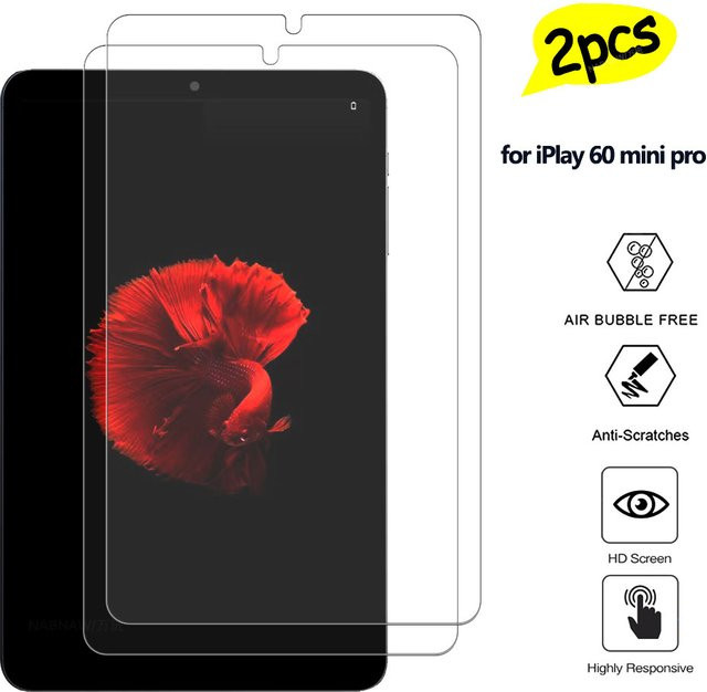 2 Stück iPaly Displayschutzfolie aus gehärtetem Glas für das 8,4 Zoll Tablet 60 mini Pro, transparent und kratzfest - Bild 1