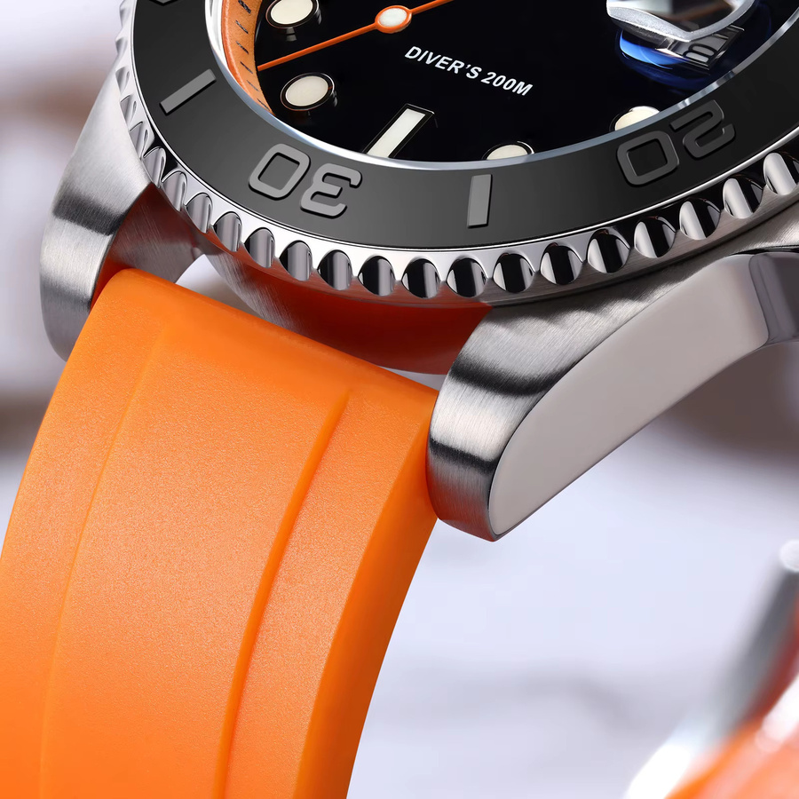 ADDIESDIVE Armbanduhr, Quarz, Edelstahl, 41 mm, Silikon, Herren - Bild 5