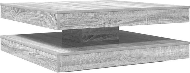 vidaXL Couchtisch modern mit drehbarer Platte in Grau, B/T/H: 90 x 90 x 34,5 cm - Bild 1
