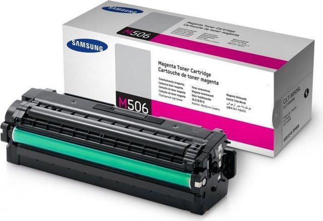 Samsung CLT-M506L Magenta Toner-Kartusche für Laserdrucker, 3500 Seiten, B/H/T: 358 x 112 x 128 mm - Bild 1