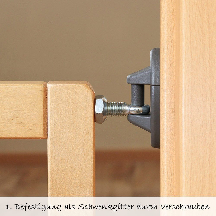 Reer Klemm- und Schraubgitter Basic Holz Dunkelgrau erweiterbar Breite: 73,0 cm bis 104,5 cm - Bild 2