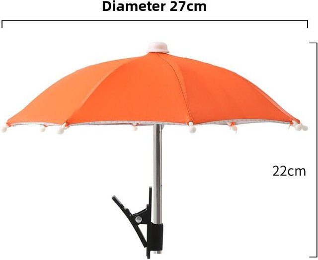 Elberta Handyhalterung als Sonnenschirm-Klammer in Orange aus Stahl - Bild 1
