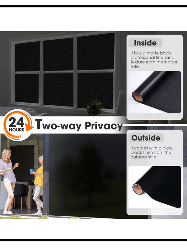BUNPIG Verdunkelungs-Fensterfolie als Sichtschutz und Sonnenschutz in Schwarz - Bild 5