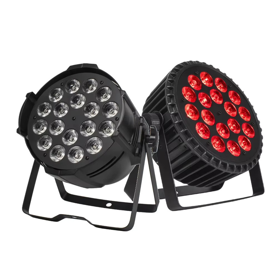 SHEHDS RGBW 6in1 LED Par Scheinwerfer mit UV für DJ, Disco und Bühne, Aluminium, Schwarz/Multicolor, 18 x 18 cm - Bild 4