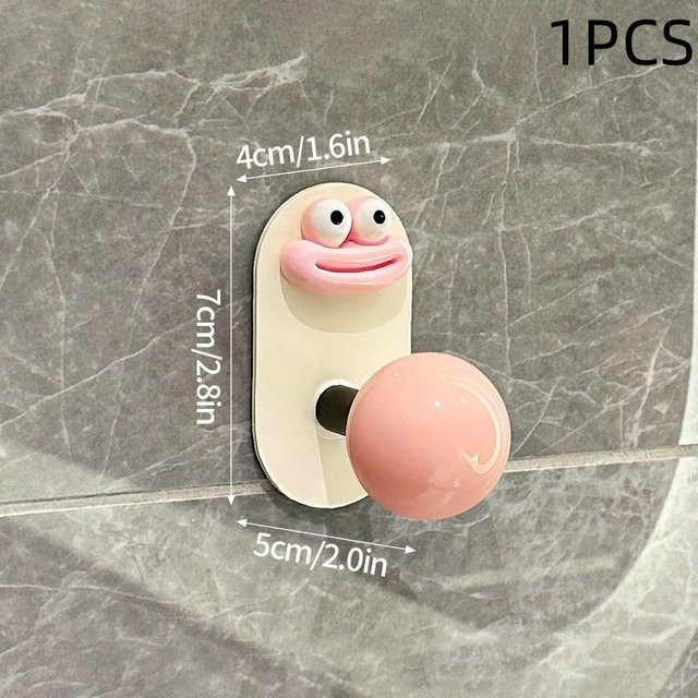 Wandmontage Klebehaken von Household supplies MH für Badezimmer und Küche, belastbarer Kleiderbügel aus Kunststoff in Beige, Pink oder Mehrfarbig - Bild 1