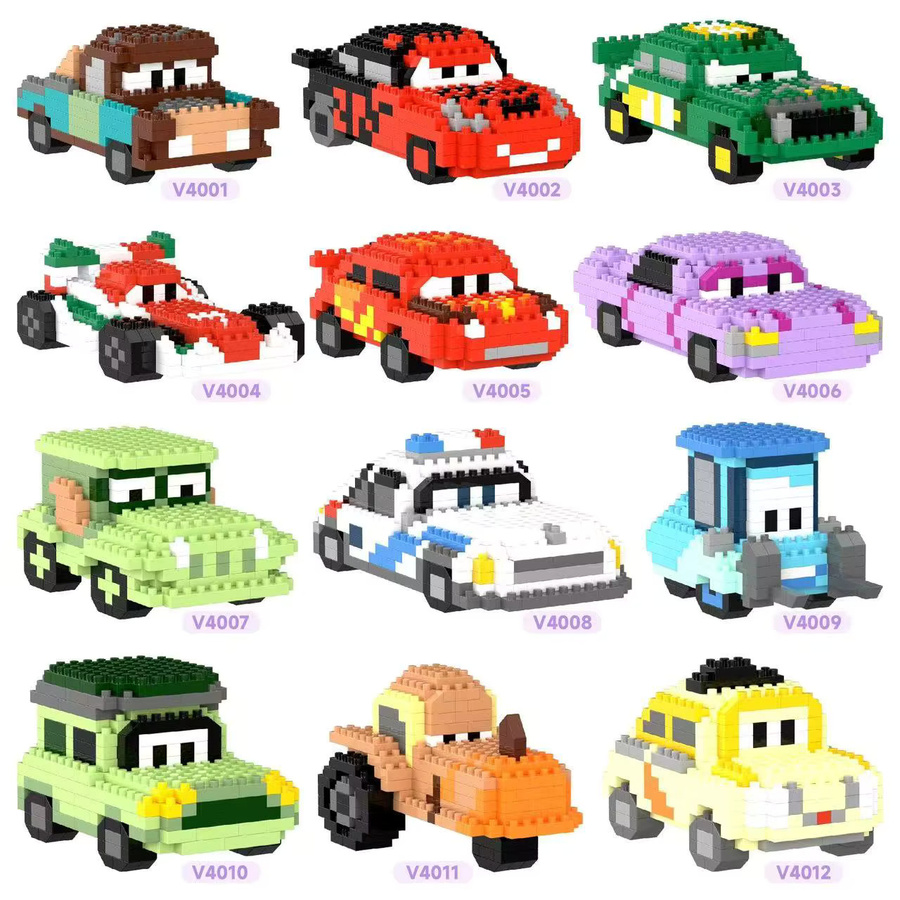 52TOYS Disney Cars Bausteine Set mit Lightning McQueen, Jackson Storm und Sally Carrera in Mehrfarbig - Bild 2