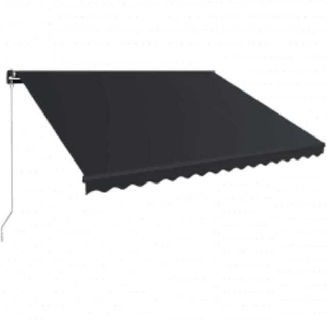 vidaXL Markise manuell einziehbar mit LED in Anthrazit, B: 450 cm, A: 300 cm - Bild 1