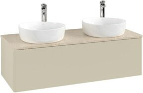 V&B Waschtischunterschrank Antao mit Beleuchtung, Grau lackiert, B/T/H: 120 x 50 x 36 cm - Bild 1