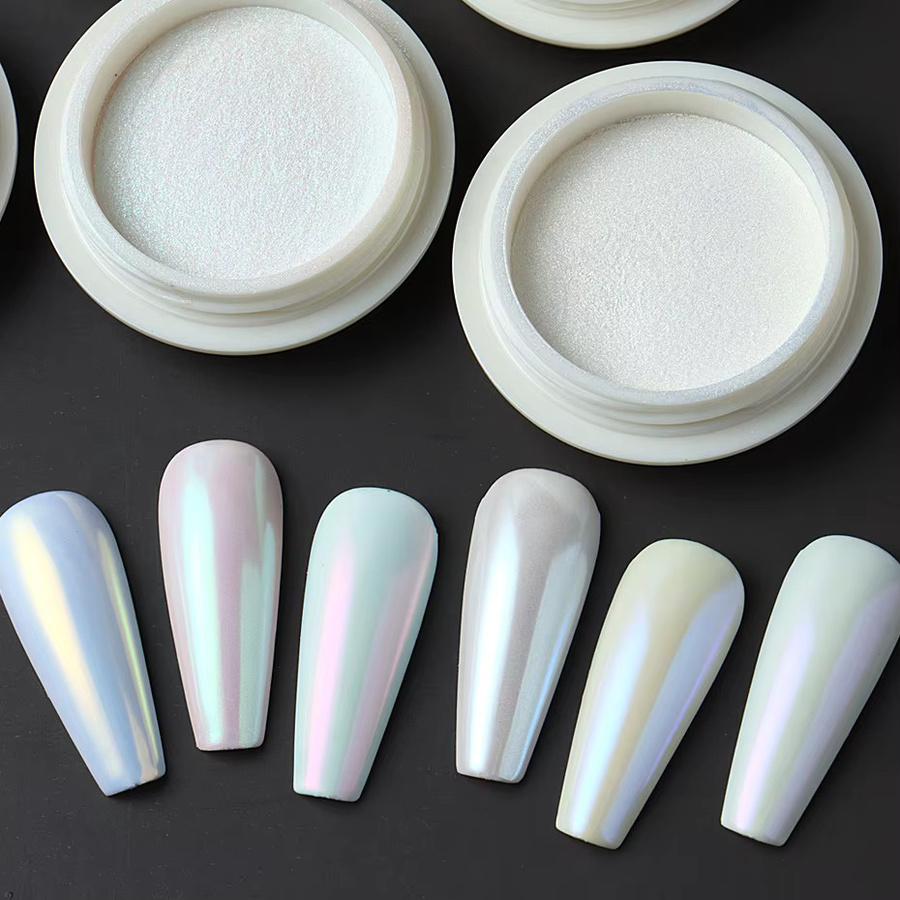 Full Beauty Nail Art Glitzerpulver Aurora Effekt, 6 Farben - Bild 3