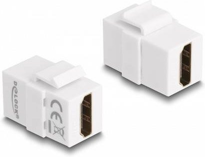 Delock 87876 HDMI-Einbaumodul Keystone in Weiß - Bild 1