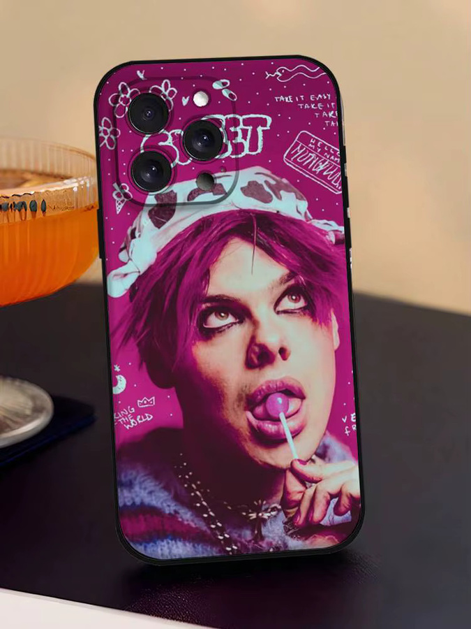 Mesuca Handyhülle im Yungblud Design für iPhone 11 bis iPhone 17 Pro Max, Schwarz/Mehrfarbig, Weiche Schutzhülle - Bild 7