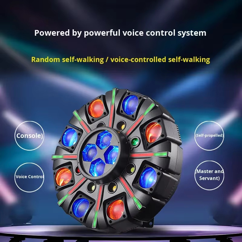 DJBY 150W 8-Arm Moving Head LED Effektlicht RGBW 4-in-1 mit Fernbedienung und DMX512 in Schwarz/Multicolor, B/T/H: 30 x 30 x 18 cm - Bild 2
