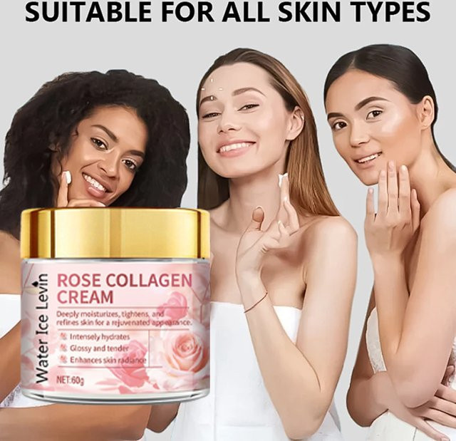 Water Ice Levin Rosen-Kollagen Gesichtscreme, 60g, Hyaluronsäure, Vitamin C - Bild 1