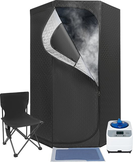 Bymaocar Tragbare Dampfsauna-Box mit 1350W Dampferzeuger-Set für dein persönliches Heim-Spa, 3L Volumen - Bild 1