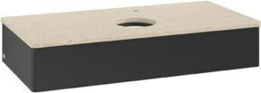 V&B Waschtischunterschrank Antao ohne Frontstruktur in Blau, B/T/H: 100 x 50 x 19 cm - Bild 1