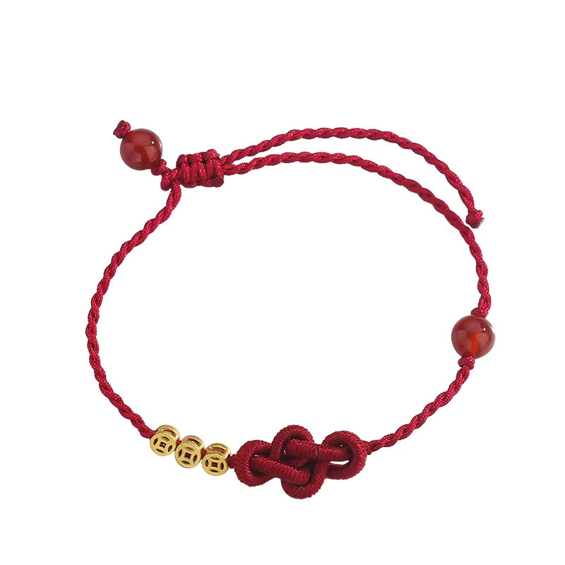 BELLA-Bee Armband, geflochtenes rotes Seil, Lotus, Damen und Herren - Bild 2