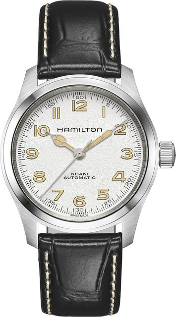 Hamilton Herrenuhr Khaki Field Murph, Automatik, Edelstahl, 38 mm, Weiß - Bild 1
