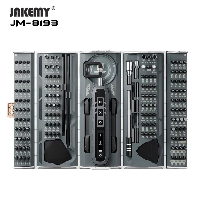 JM-8193 Präzisions-Elektroschraubendreher-Set mit magnetischen Torx-Bits für die Reparatur von Elektronik, Handys und Brillen - Bild 4